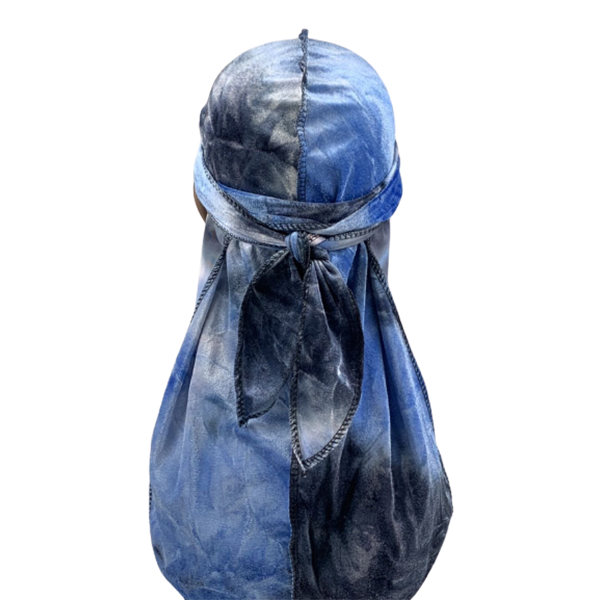 Black Tie Dye Velvet Durag